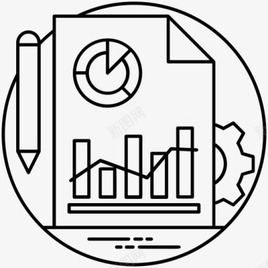 研究数据统计分析商业报告商业研究图标图标