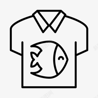 T恤活动钓鱼图标图标