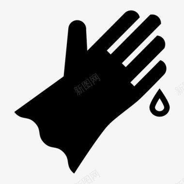 橡胶手套清洁剂乳胶图标图标