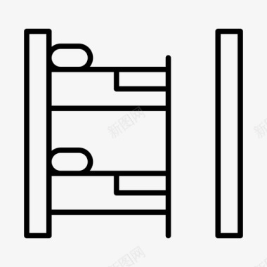 双层铅笔盒双层床向下酒店图标图标