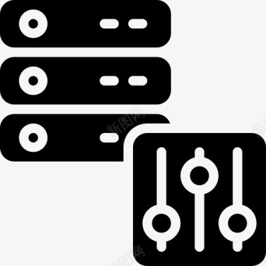 托管服务器机架服务器控制面板数据数据存储图标图标
