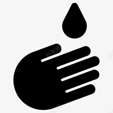 洗手清洁水图标图标