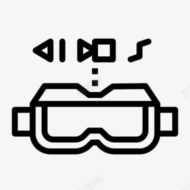 VR新时代vr数码眼镜图标图标