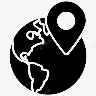 全球定位系统gps导航地图和导航符号图标图标