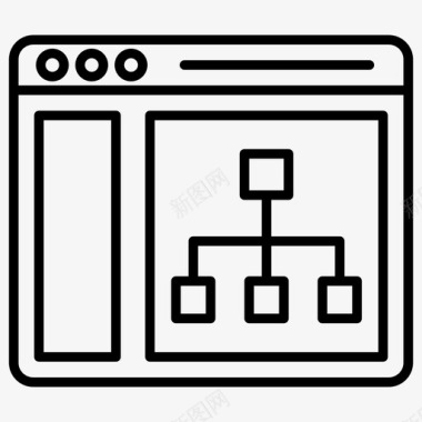 信息架构链接页面网站地图图标图标