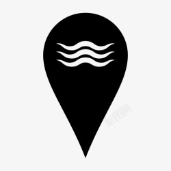 针水地图标记地图针水高清图片