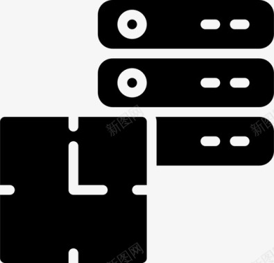 托管服务器机架定时备份数据数据存储图标图标