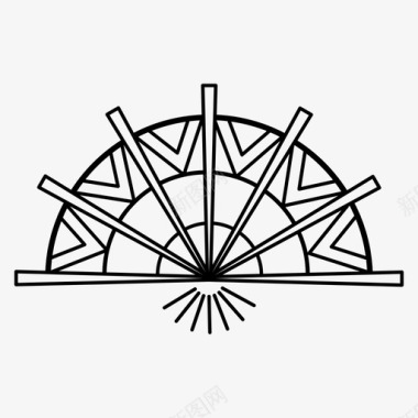多种扇子手纸扇中国扇子扇子图标图标