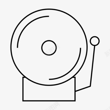 开盘广告警报铃声危险信号图标图标