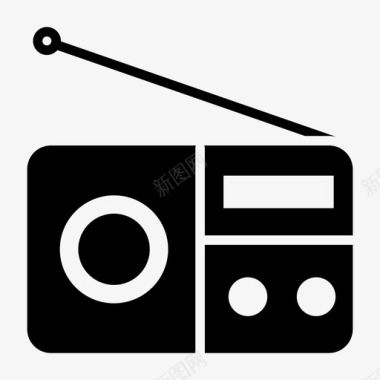 收音机电台老式收音机图标图标