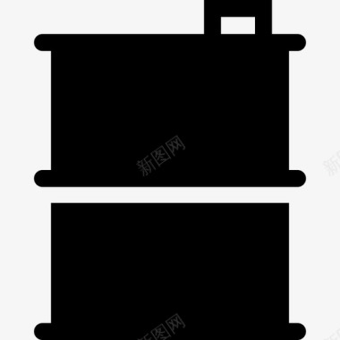 金属桶容器工业图标图标