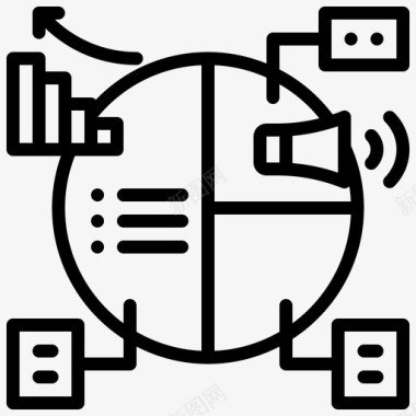 美味馅饼分析图表扩音器图标图标