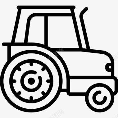 拖拉机工程机械直线式图标图标