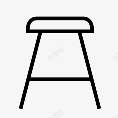 布纹凳凳子吧台凳椅子图标图标