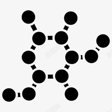 结构骨架分子原子化合物图标图标