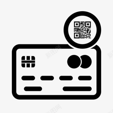 借记卡信用卡二维码现金借记卡图标图标