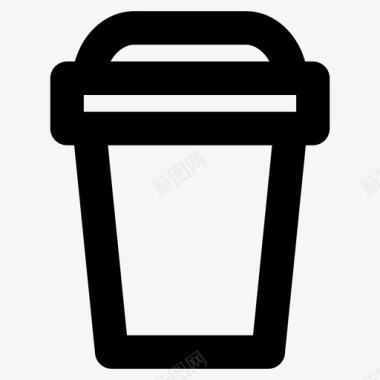 咖啡杯咖啡外卖一次性咖啡杯图标图标