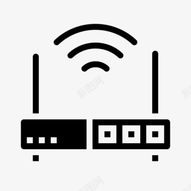 互联网wifi调制解调器通信连接图标图标