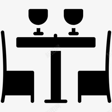 餐桌咖啡桌午餐时间图标图标
