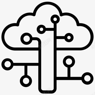 云计算大数据云托管服务图标图标