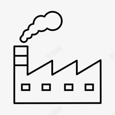 办公标志工厂仓库制造商图标图标