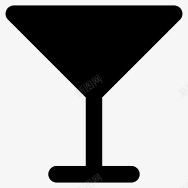 鸡尾酒杯酒杯马提尼杯图标图标
