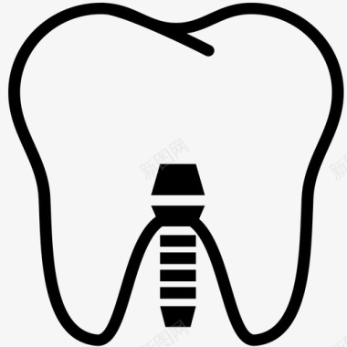 牙冠种植体牙齿图标图标