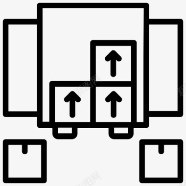 淘宝车包裹装载送货车装载装载取件图标图标