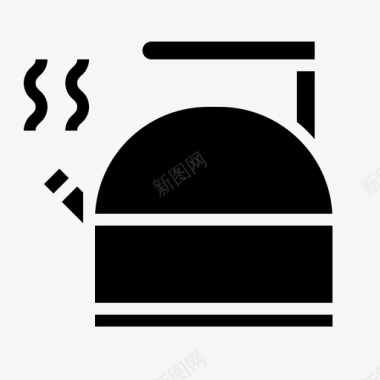 火锅肉丸锅炉咖啡火锅图标图标