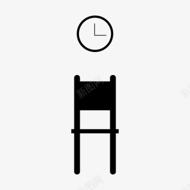 候诊室椅子现代图标图标