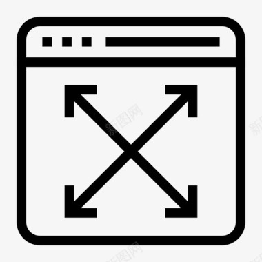 Windows操作系统的标识窗口浏览器放大图标图标