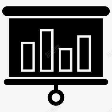 数字密码营销计划分析条形图图标图标