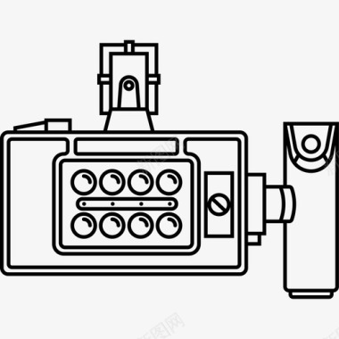 复古磁带复古科技细节相机图标图标