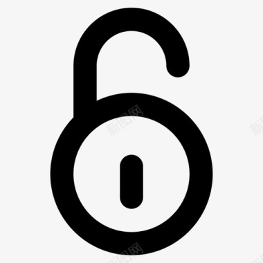公共标识安全解锁安全用户界面粗体图标图标