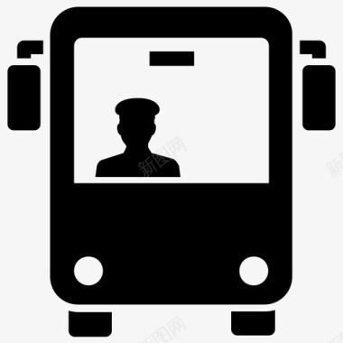 单层巴士车头巴士总站旅游巴士图标图标