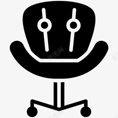 沙龙椅办公椅旋转椅图标图标