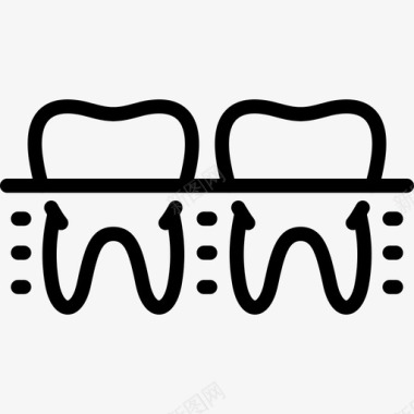 牙齿人体图标图标