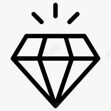 钻石时尚珠宝图标图标