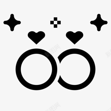 结婚戒指钻石珠宝图标图标