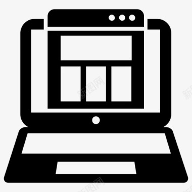 网页模板笔记本电脑网页图标图标