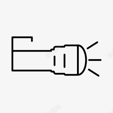 手电筒电池电子图标图标
