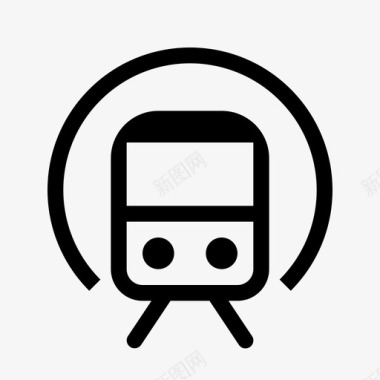 公共交通标识地铁公共交通火车图标图标
