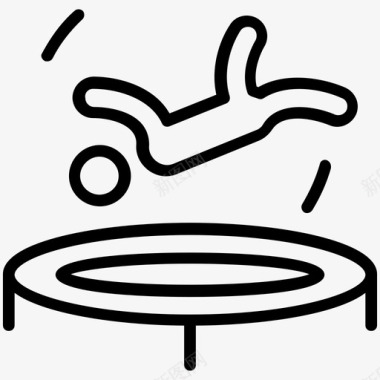 运动会标志蹦床跳跃奥运会图标图标