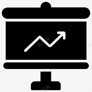 正方形板演示板业务图标图标