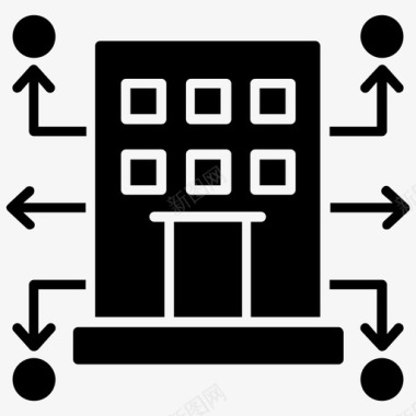 部门指示牌it部门数据科学字形图标图标