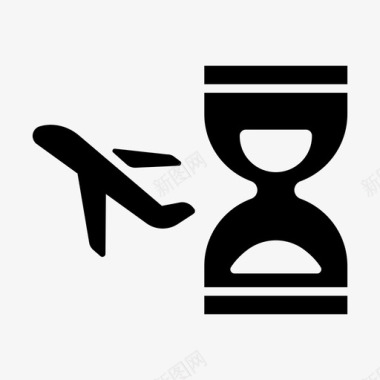 时间航班延误飞机机场图标图标