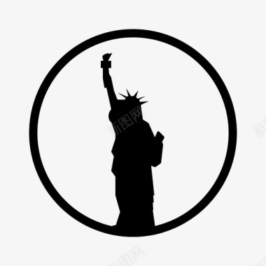 自由女神像美国自由图标图标