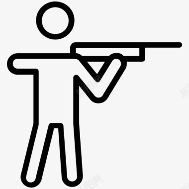 射击射击游戏奥林匹克运动会图标图标