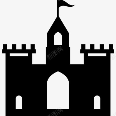 城堡建筑我镇上的公共建筑图标图标