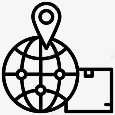 物流全球物流全球配送国际配送图标图标